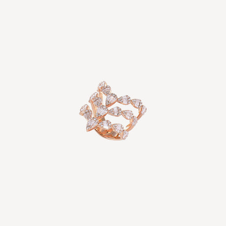 Bague Laury en or rose sertie de diamants – Maison Paillard