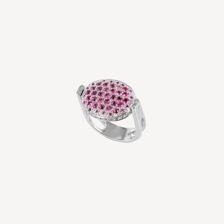 Bague Reverso en or blanc sertie de diamants et rubis – Maison Paillard